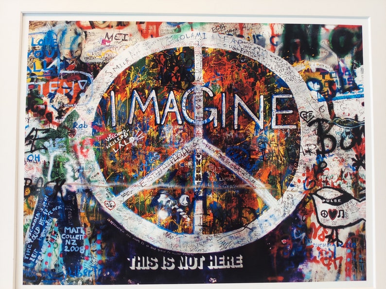 John Lennon Wall Imagine by John Lennon Unframed Collectible This is Not Here Reproduction Original Wrap image 6