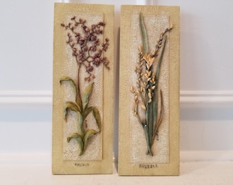 カラーの花のウォールプレート　壁掛け／Cheri Blum ヴィンテージ カラーの花のウォールプレート 壁掛け／Cheri Blum ヴィンテージ Cheri