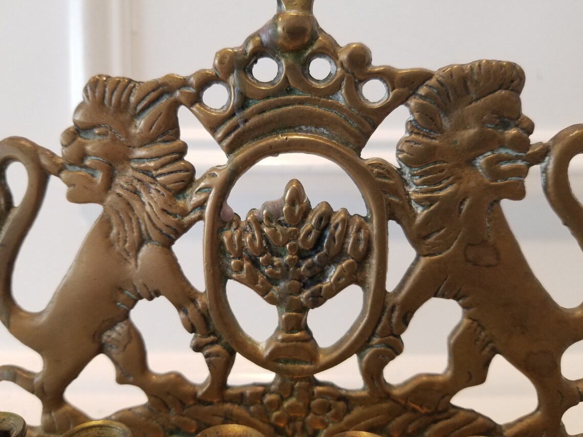 Original Jewish 9 Candle Menorah Jewish Candle Holder Hand Etsy