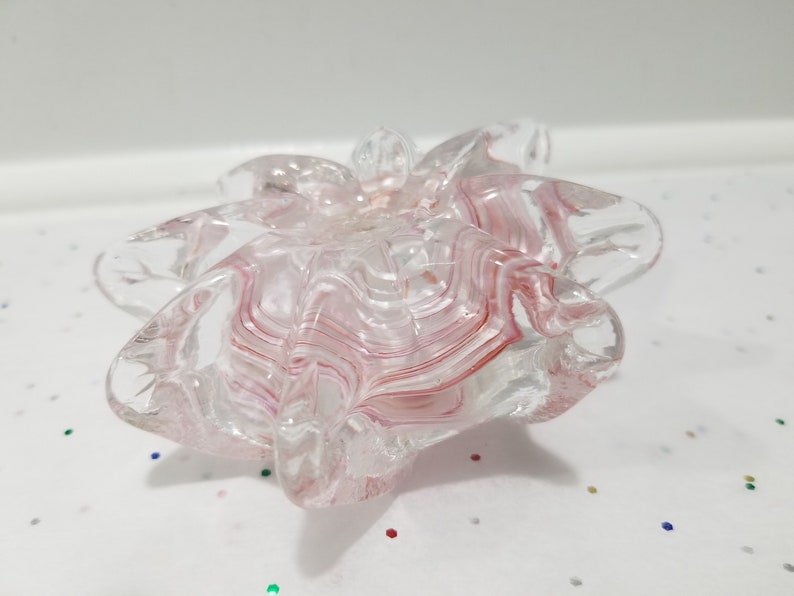 Art Glass Paperweight With Unique Inserts Art in Glass Collectible Paperweight