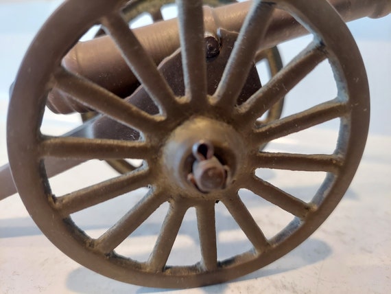 Cast Iron Cannon Moving Wheels Adjustable Mini Cannon Collectible