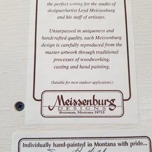 Eric Thorsen Goose Sculpture Signed by the Artist Plaque