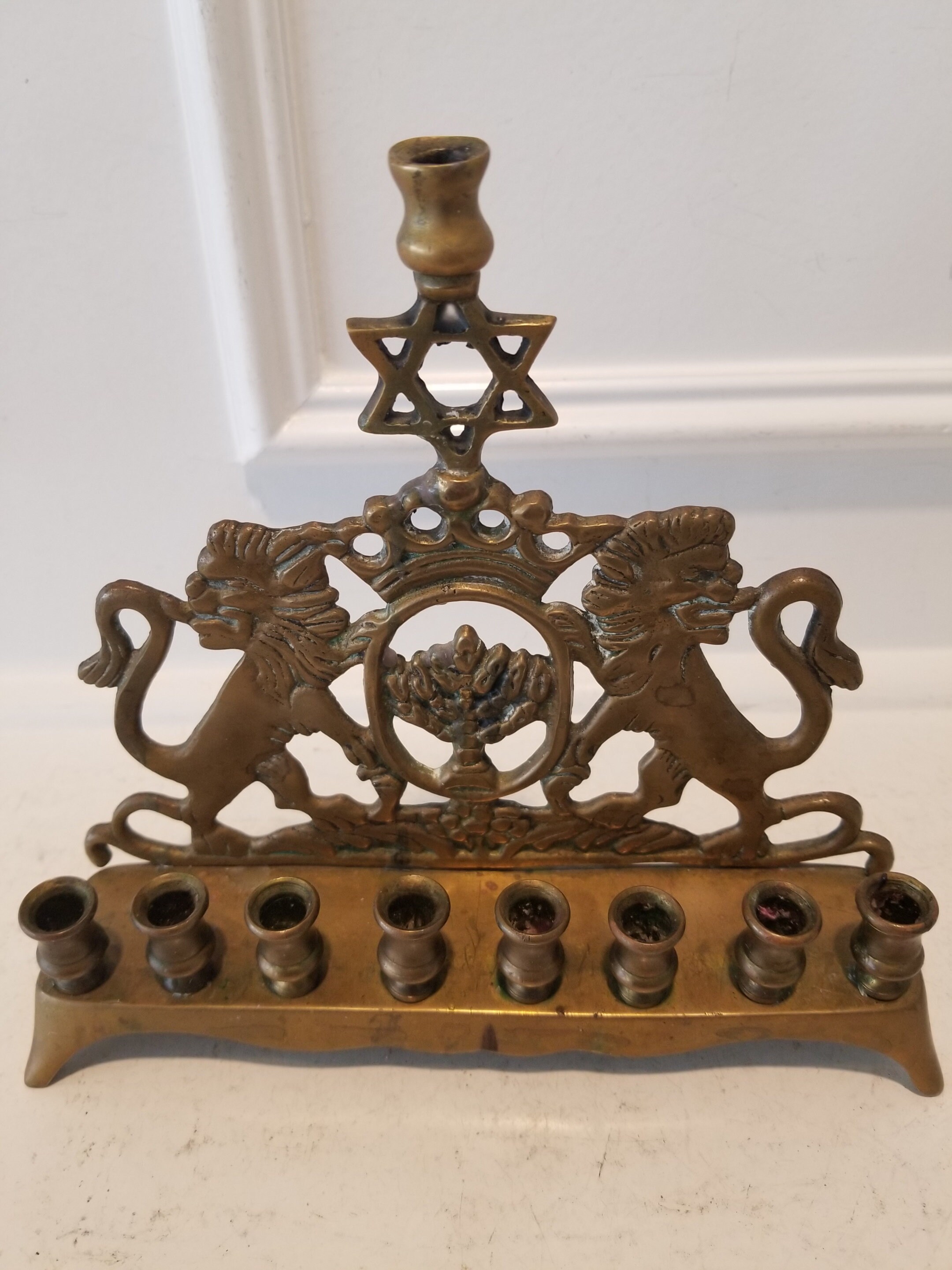 Original Jewish 9 Candle Menorah Jewish Candle Holder Hand Etsy
