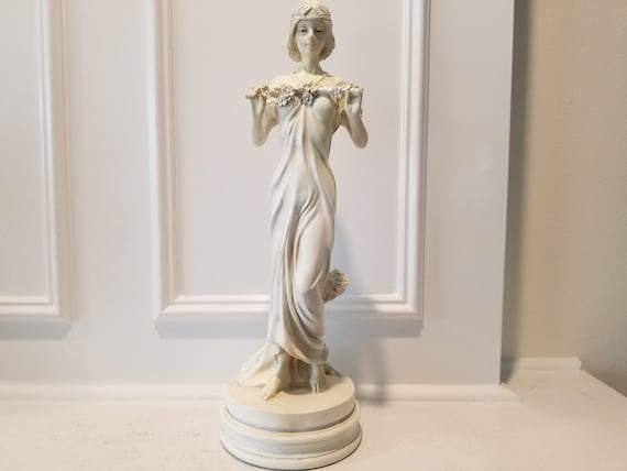 Italian Ivory Stone Woman Statue Woman Sculpture 15 1/4 Inches Tall - Etsy
