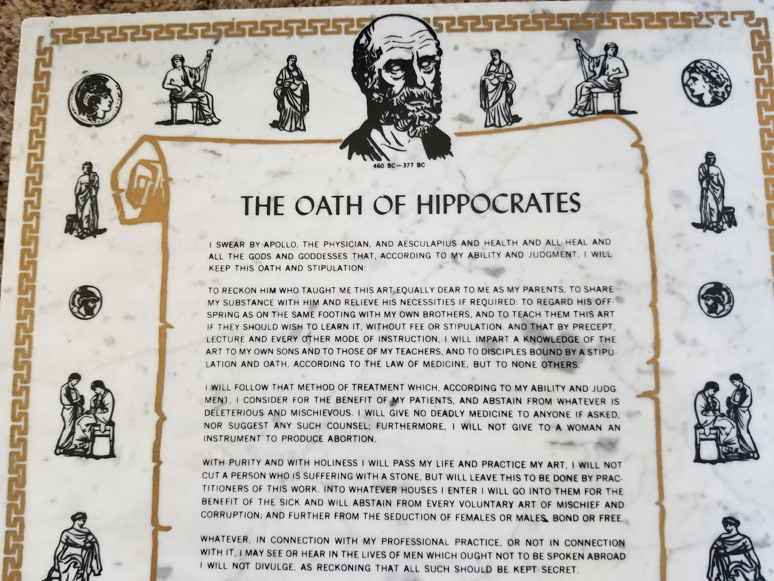 the-oath-of-hippocrates-italian-marble-wall-plaque-made-in-italy-etsy