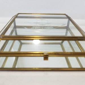 Stained Glass Jewelry Box - Beveled Glass - Ship Decor - Handcrafted