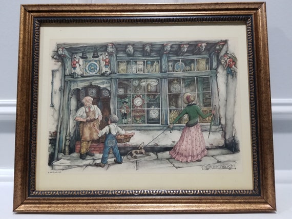 Vintage Anton Pieck Illustration - Framed - Etsy