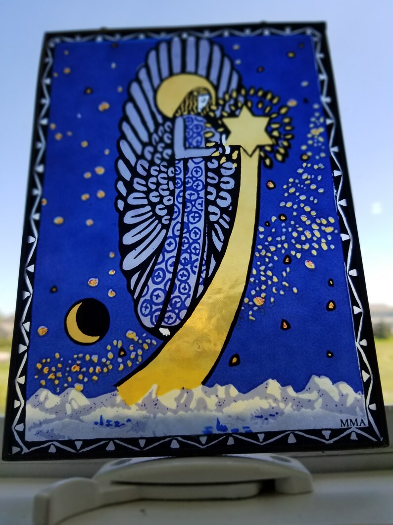 Stained Glass Suncatcher Angel Suncatcher MMA Stained Glass