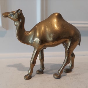 Brass Camel - Modern Sleek Lines With A Beautiful Patina - Brass Camel Figurine