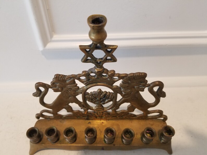 Original Jewish 9 Candle Menorah Jewish Candle Holder Hand Etsy