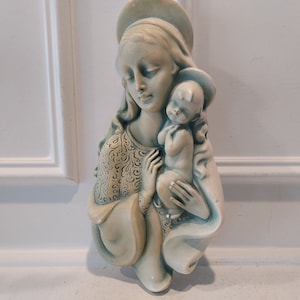 Madonna and Child - Ceramic Wall Decor - Marked Wall Plaque
