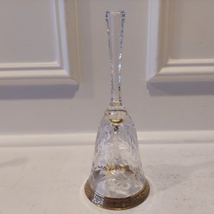 Crystal Bell - Genuine Hand Decorated - Gold and Enameled Decor