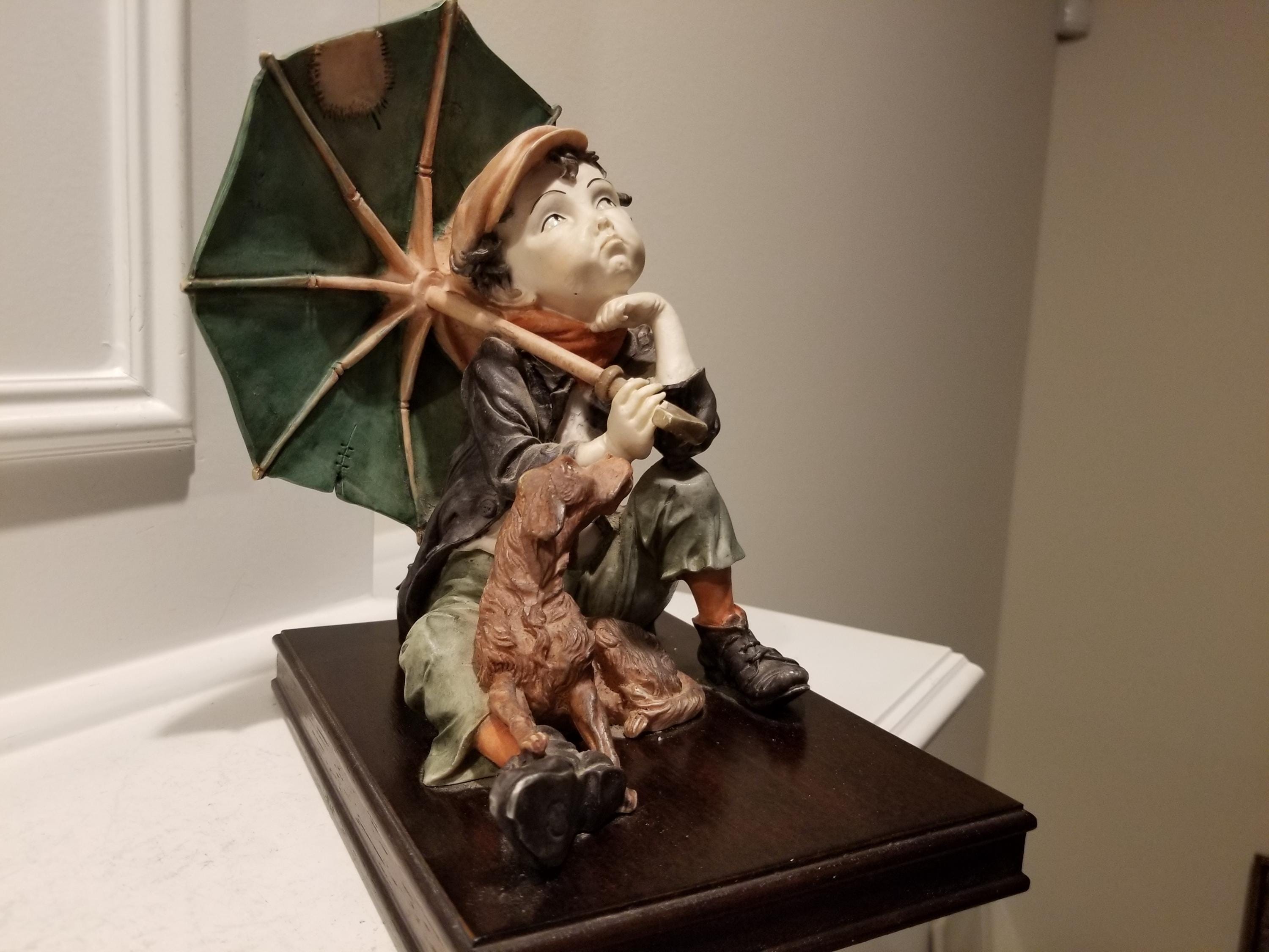 Vintage Capodimonte Dog and Boy Figurine - Etsy