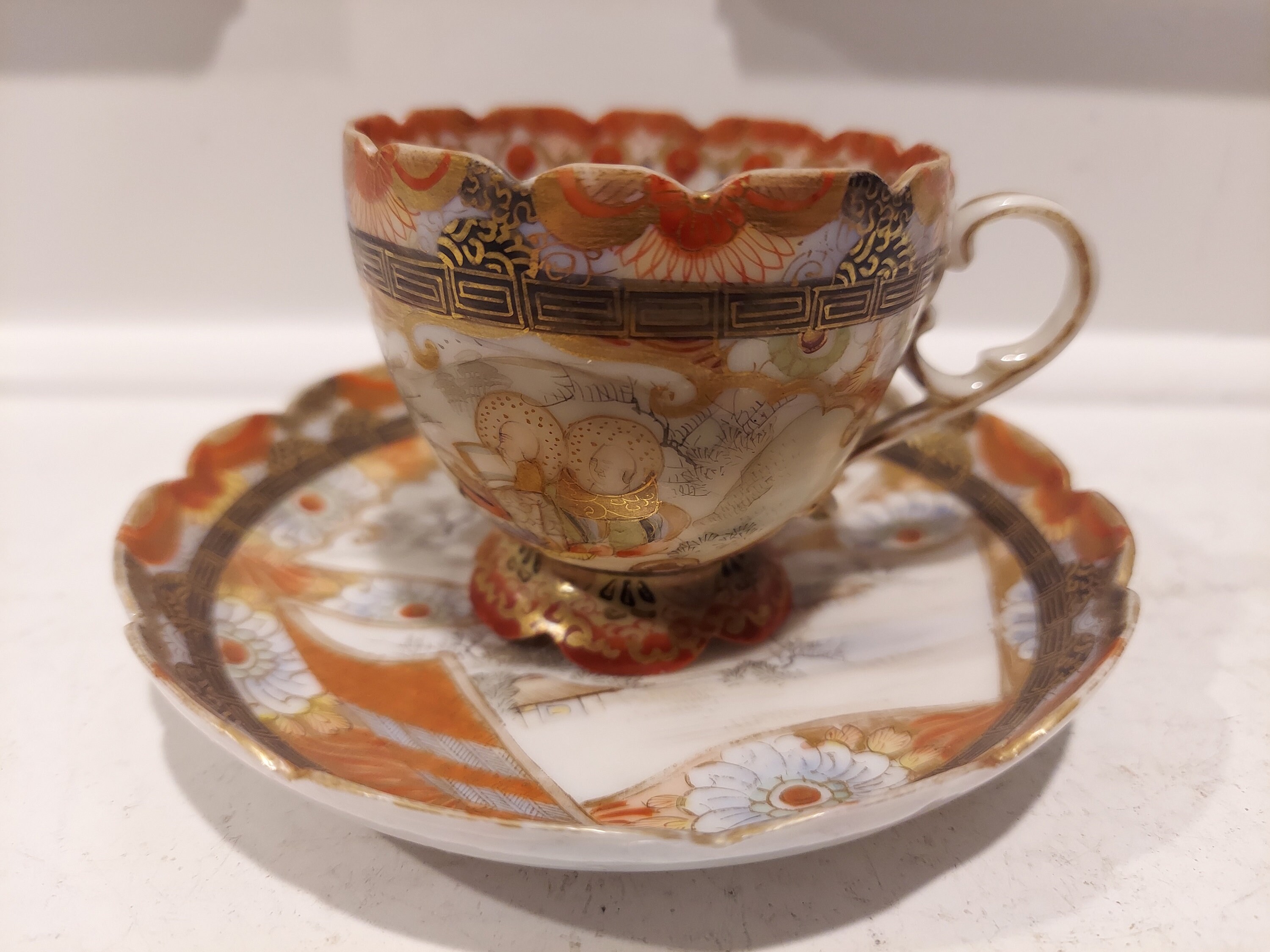 明治期作　骨董品　上等夫婦茶碗 明治期作 骨董品 上等夫婦茶碗 美術品・アンティーク・コレクション