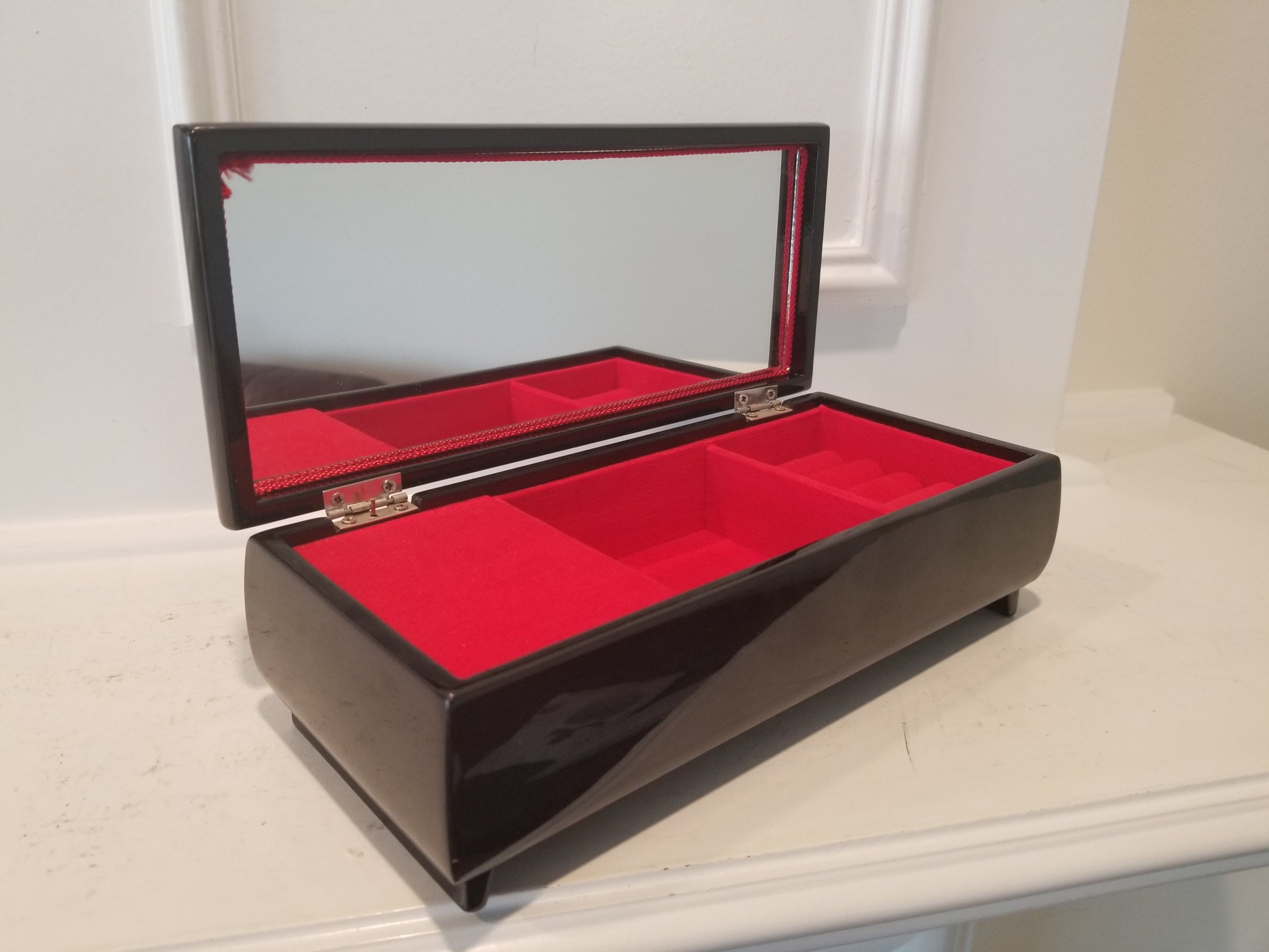 Floral Music Box Floral Wood and Gold Accents Jewelry Box Etsy