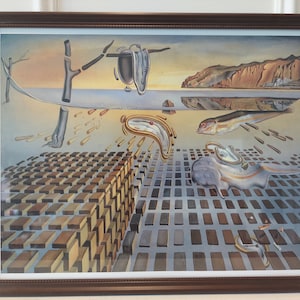 Salvador Dali Print - The Desintegration of the Persistence of Memory - Framed Collectible Salvador Dali Reproduction