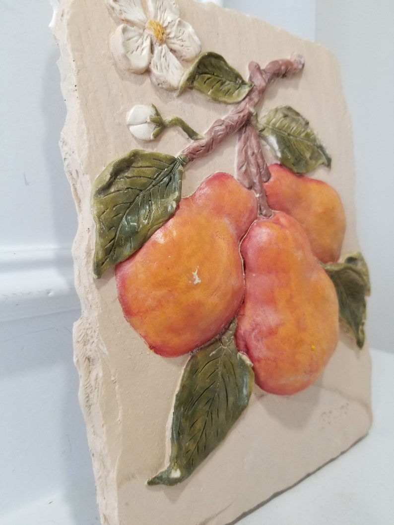 Ceramic Tile High Level of Details Wall Decor Pears