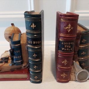 Collectible Library Bookends - Ceramic Mix Bookends - Library Design Bookends