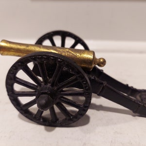Brass and Cast Iron Cannon - Moving Wheels - Adjustable Mini Cannon - Gettysburg - Collectible Cannon Replica - Made in USA