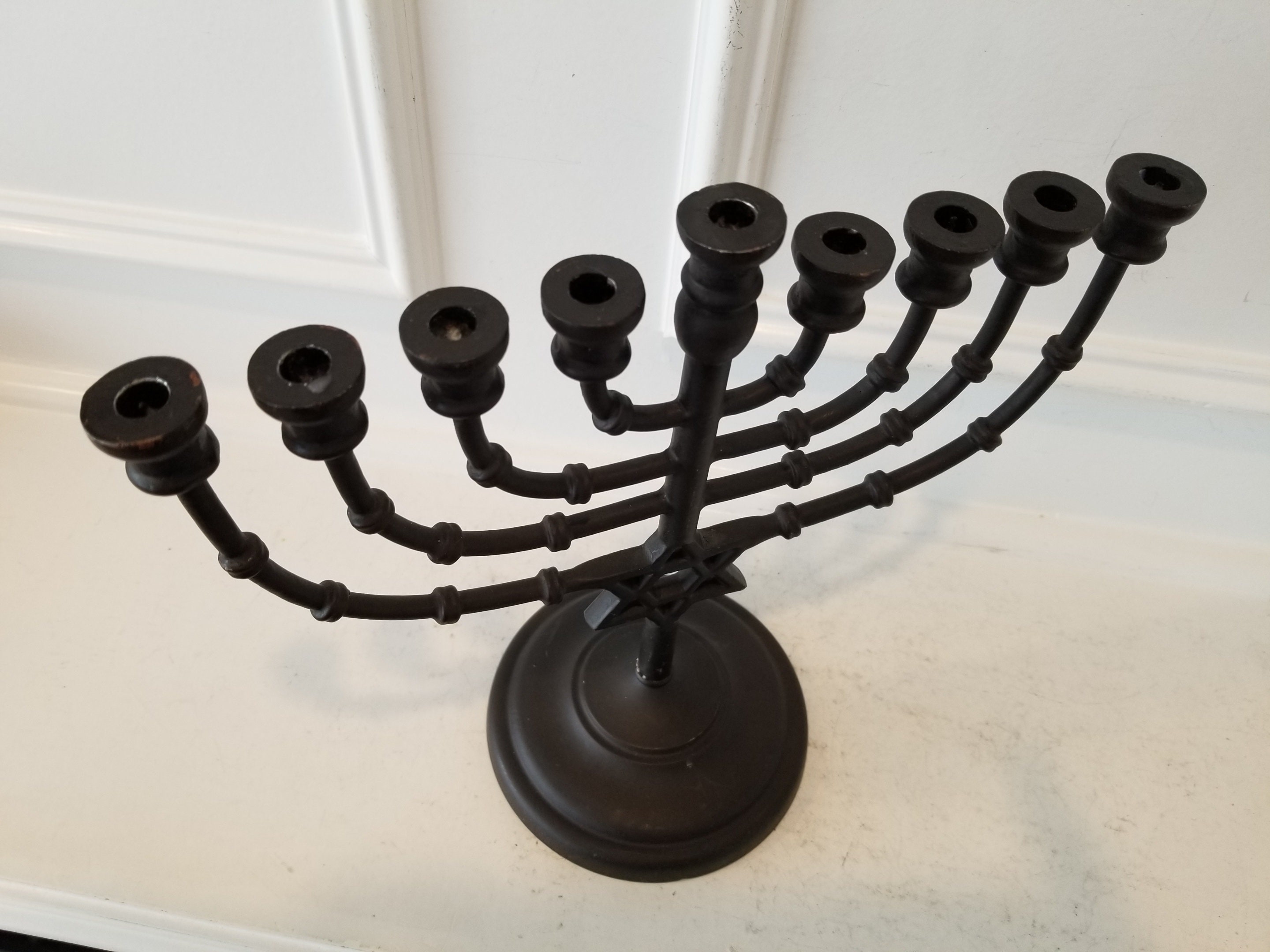 Original Jewish 9 Candle Menorah Jewish Candle Holder Hand Etsy