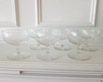 Clear Wine Glasses - Set of 6 - Grape Design