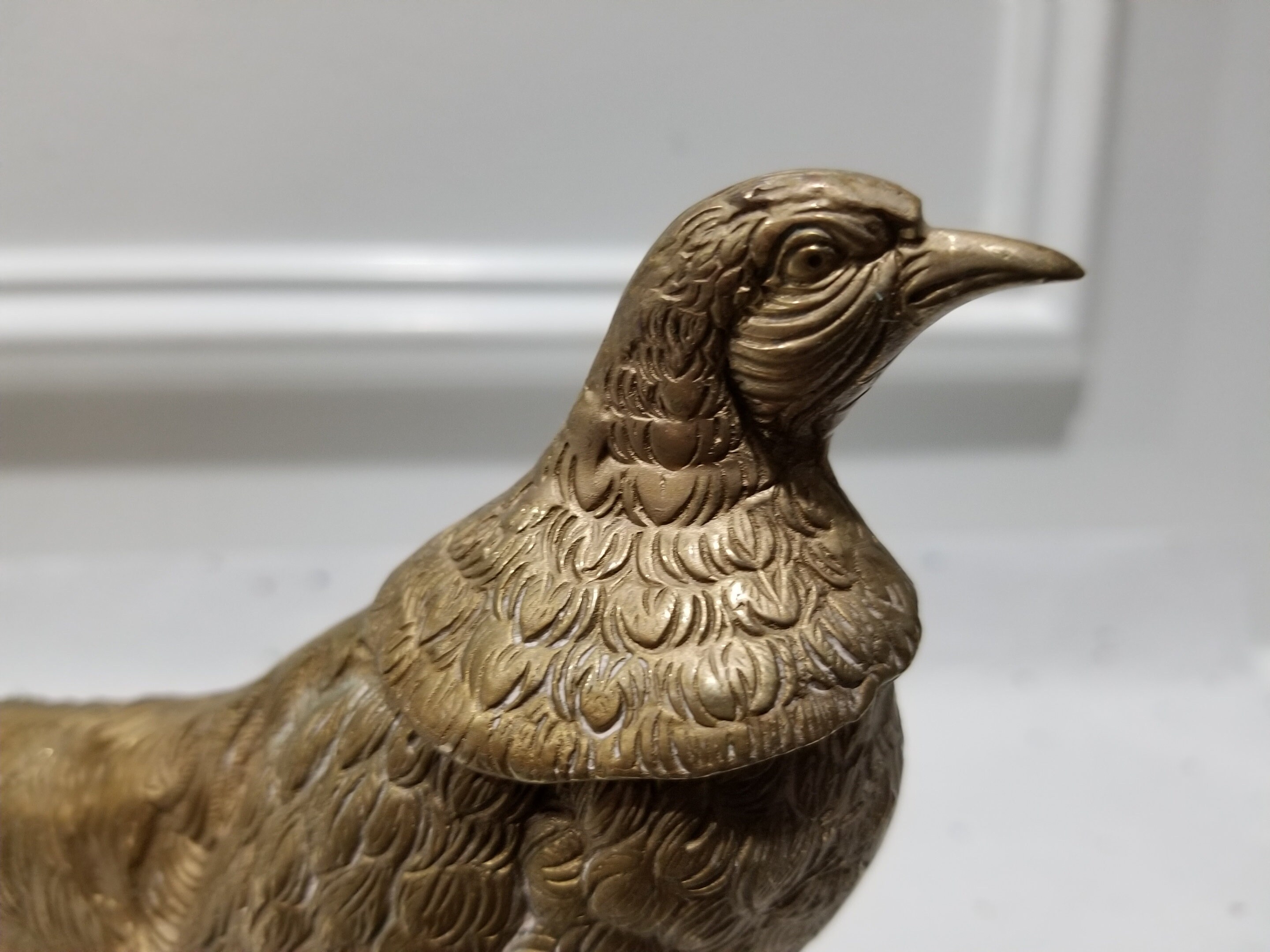Golden Metal Pheasant Decor Peacock Figurine Metal Art Etsy UK