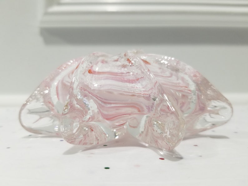 Art Glass Paperweight With Unique Inserts Art in Glass Collectible Paperweight
