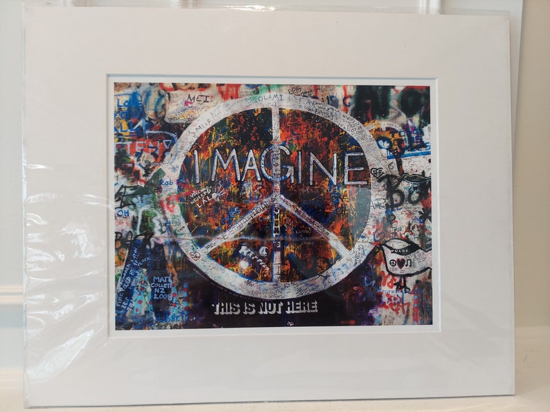 John Lennon Wall Imagine by John Lennon Unframed Collectible This is Not Here Reproduction Original Wrap image 1