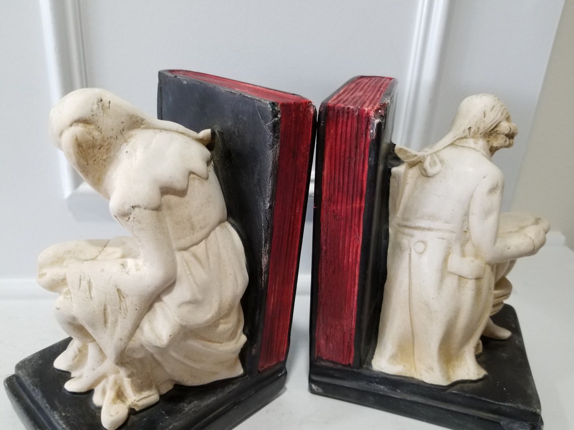 Collectible Antiques Man and Woman Sculptures Bookends | Etsy