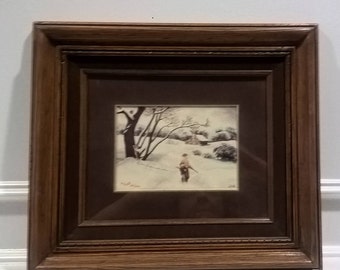 Limited Edition 26/250 - "First Hunt" - Signed B. Herd - Framed Lithography