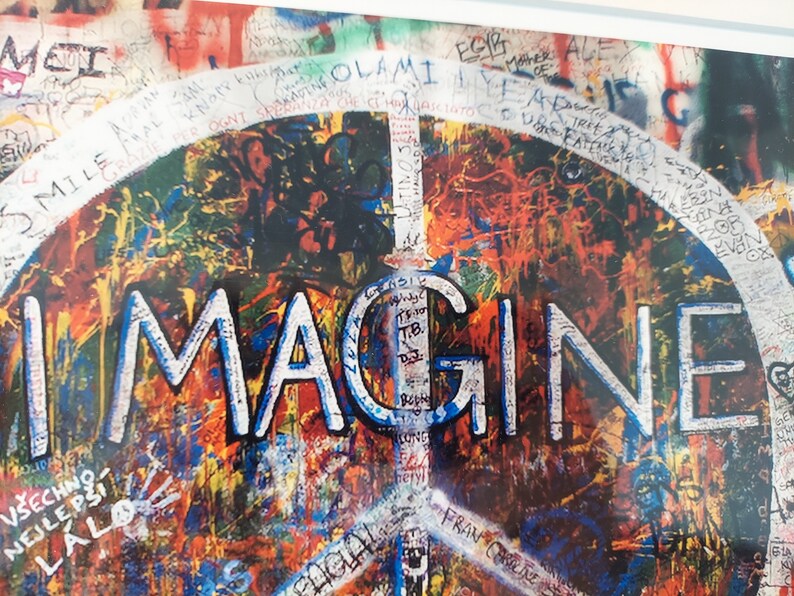 John Lennon Wall Imagine by John Lennon Unframed Collectible This is Not Here Reproduction Original Wrap image 4