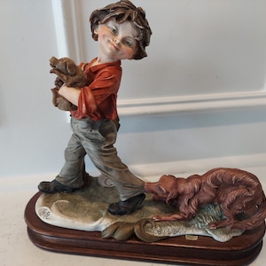 Boy with a Dog - Fine Porcelain Figurine – Truly Earthy