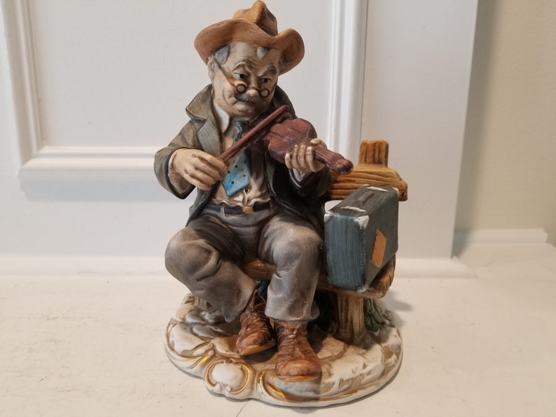 Violinist Porcelain Figurine Collectible Fine Porcelain Etsy