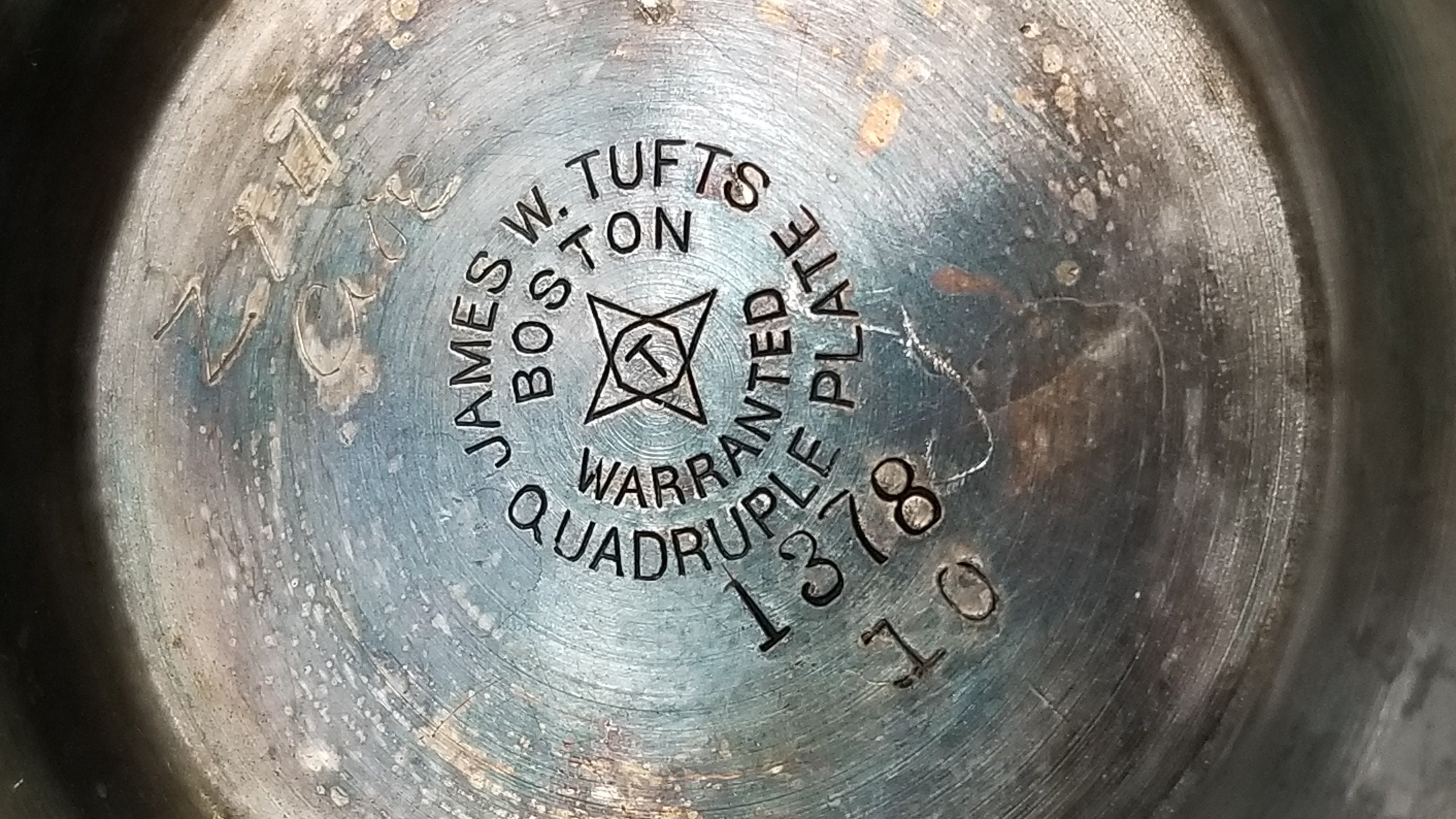 Antique James W Tufts Boston Goblet Etched Engraved Floral Etsy