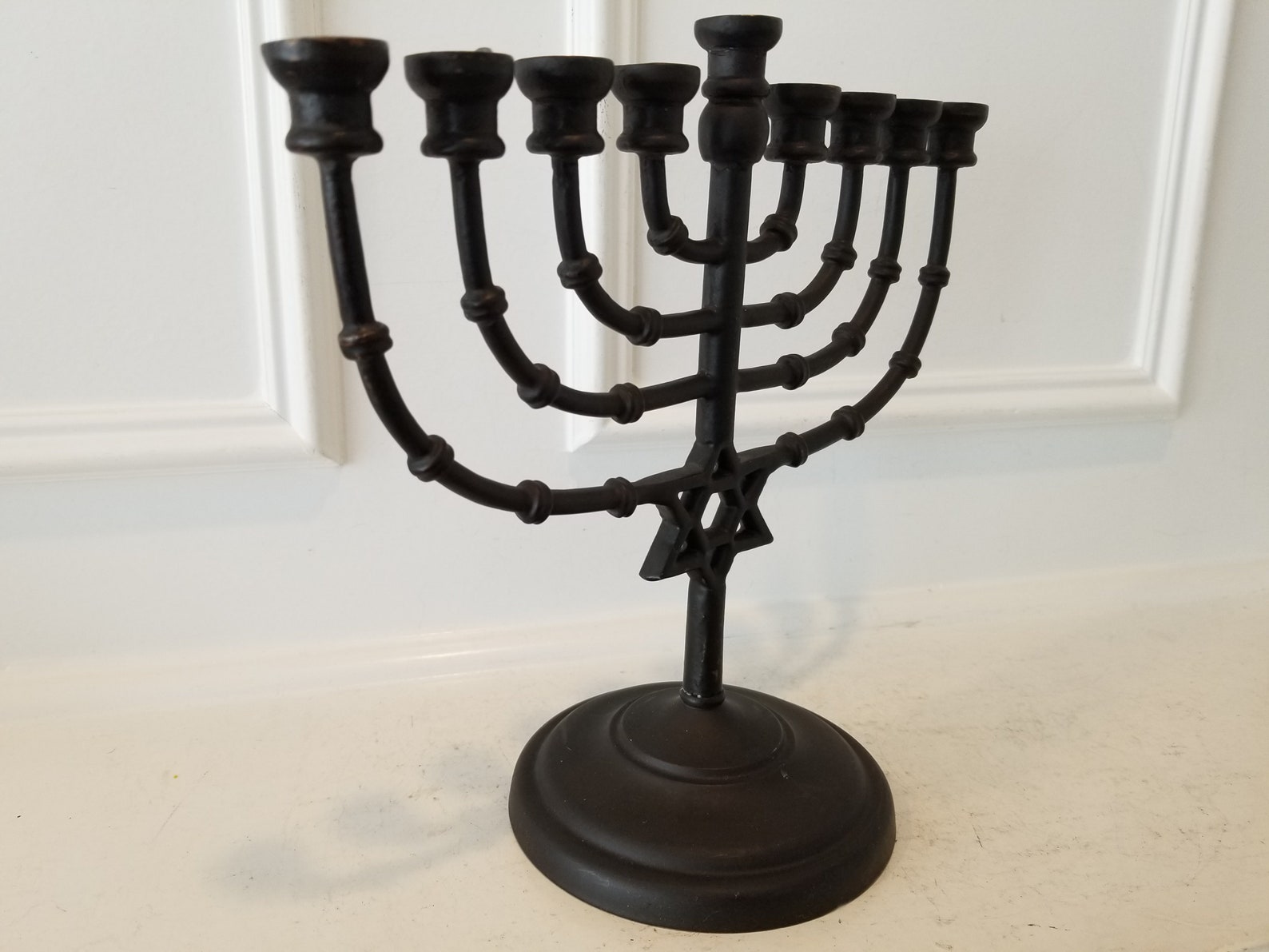 Original Jewish 9 Candle Menorah Jewish Candle Holder Hand Etsy