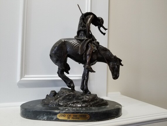 End Of The Trail Collectible 14 3 4 Inches Statue By James Etsy End Of The Trail Collectible 14 3 4 Inches Statue By James Etsy