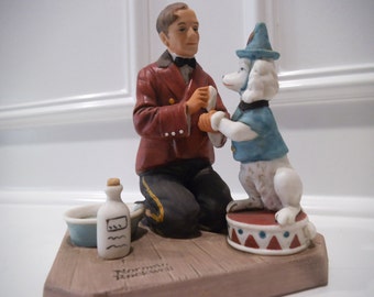 Norman Rockwell Original Porcelain Figurine Titled &quot;While The Audience Waits&quot;