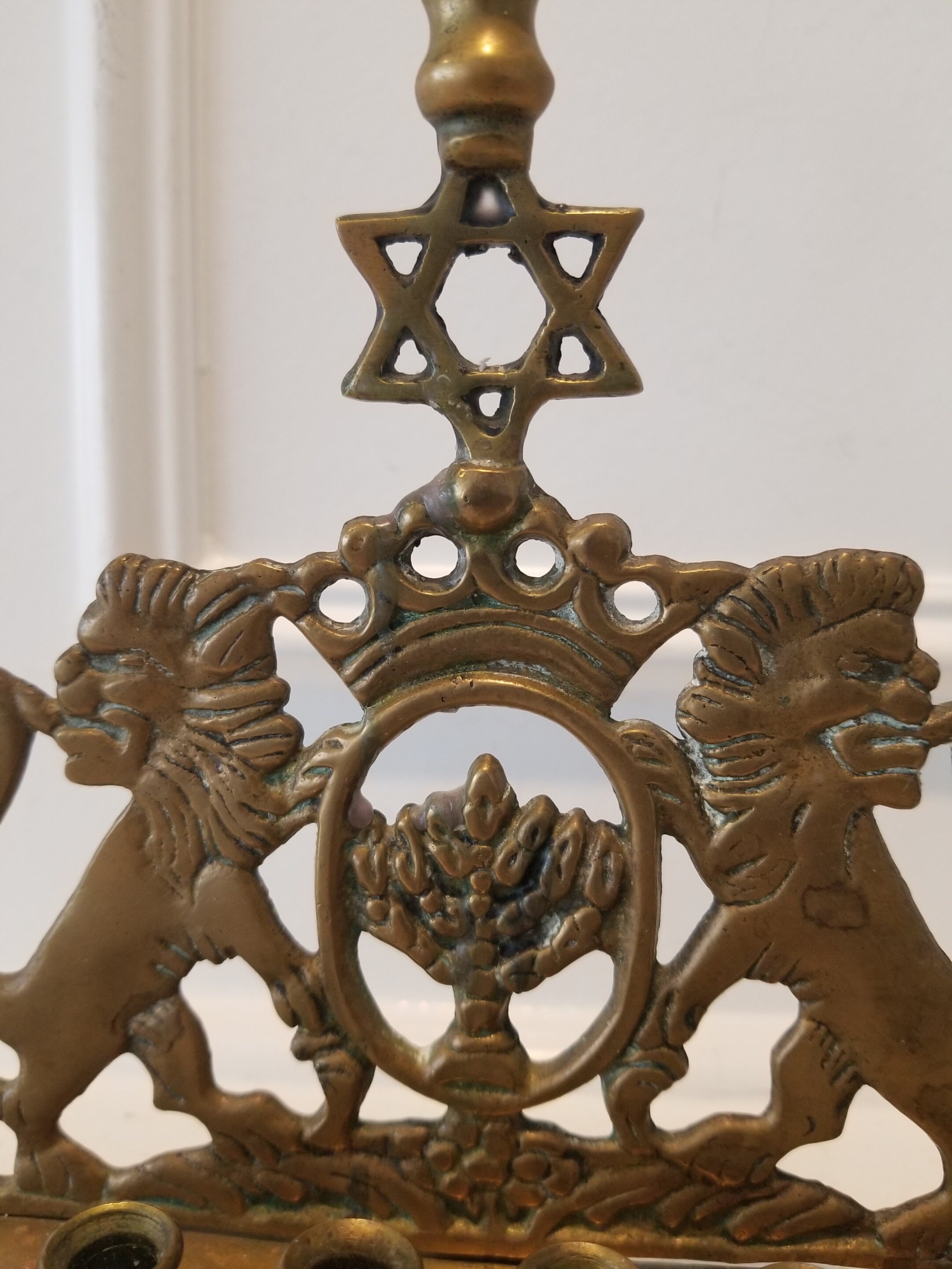 Original Jewish 9 Candle Menorah Jewish Candle Holder Hand Etsy