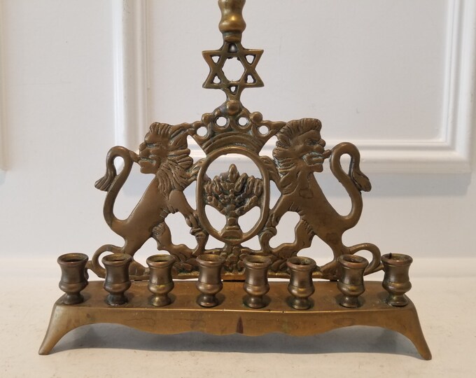 Original Jewish 9 Candle Menorah Jewish Candle Holder Hand Made Art