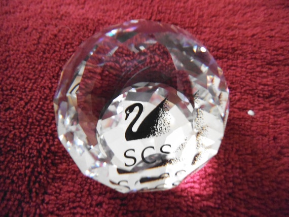 Swarovski クリスタル ゴルフクラブ 2005 希少なヴィンテージ品 Swarovski SCS Crystal Golf Ball Paperweight 