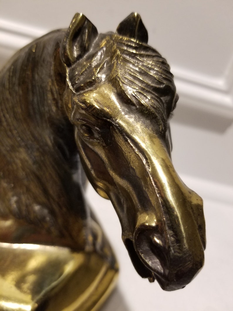 Genuine Solid Brass Horse Bookends Handcrafted