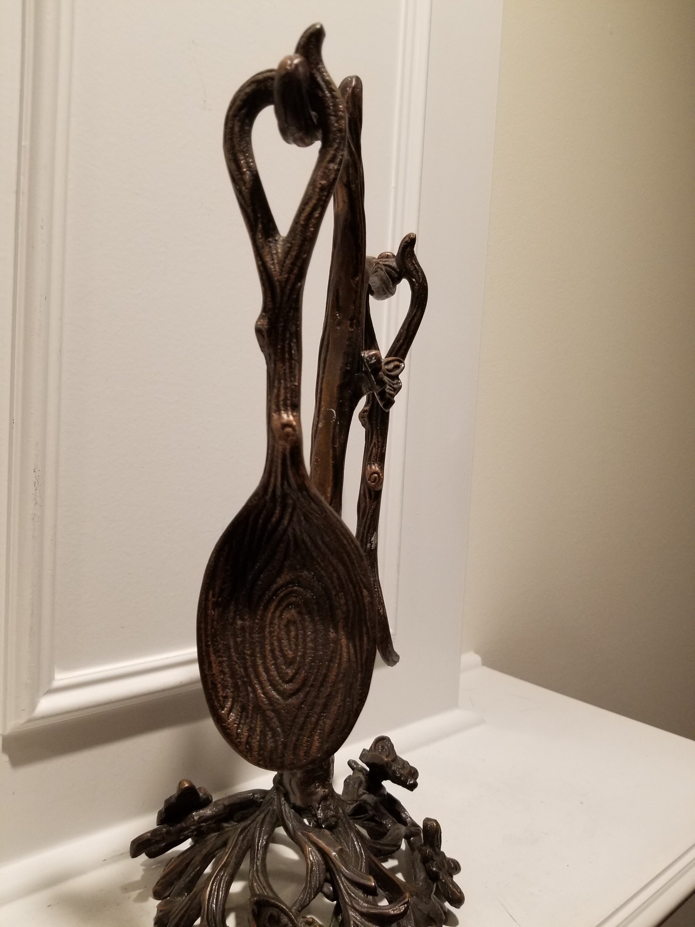 Vintage Large 16 1/2" Metal Fork and Spoon Decor - Retro Oversized Cast