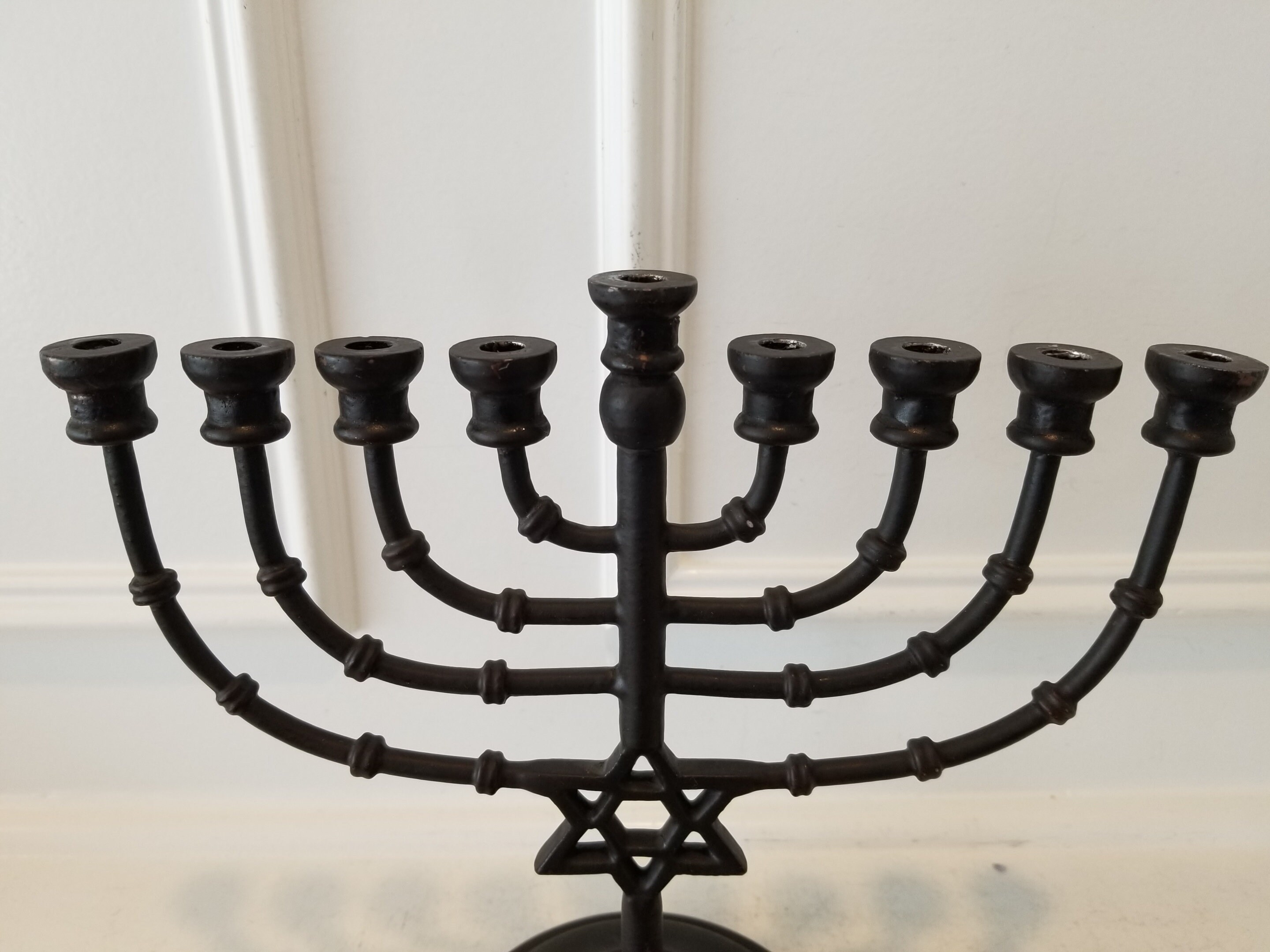 Original Jewish 9 Candle Menorah Jewish Candle Holder Hand Etsy