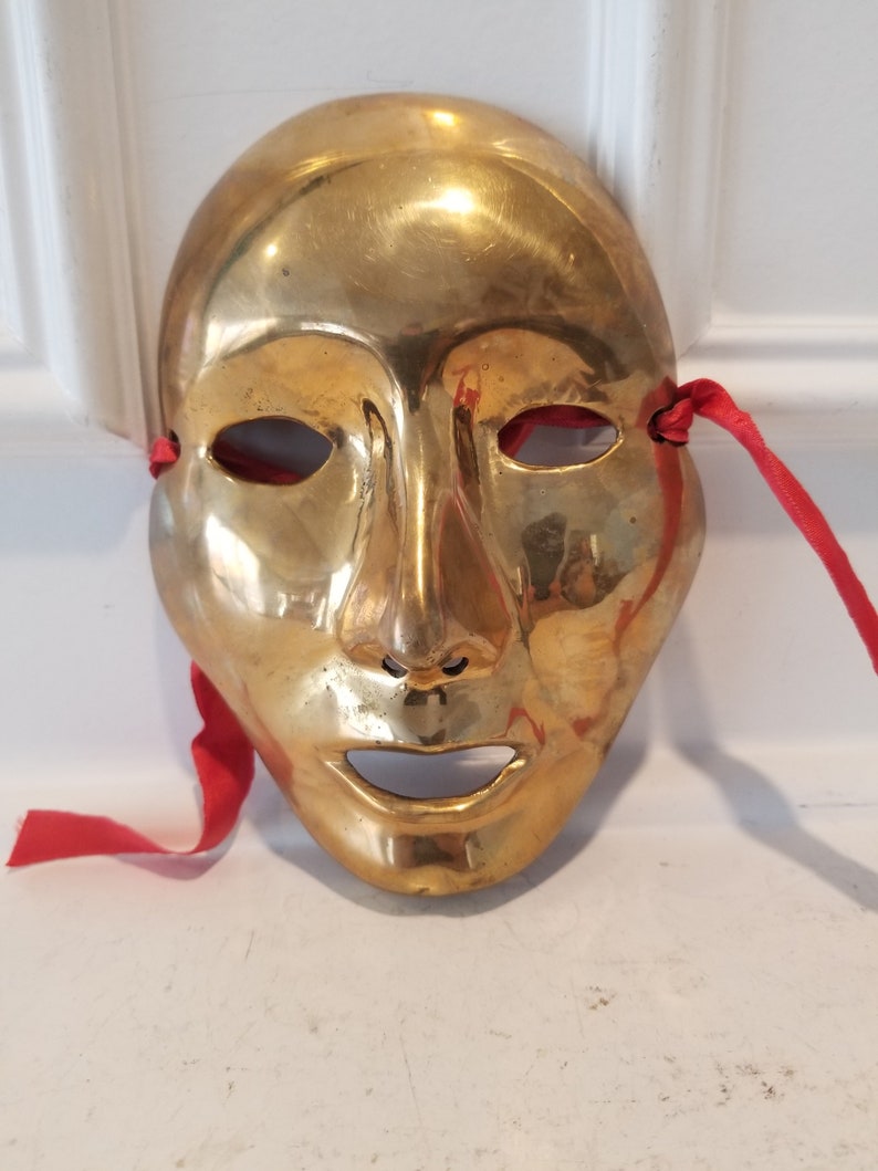 Collectible Brass Mask Made in India Solid Brass Mask Etsy
