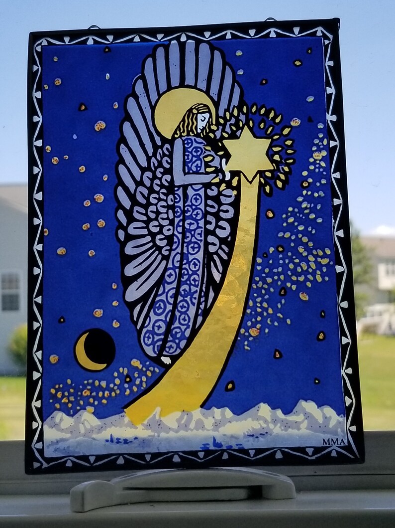 Stained Glass Suncatcher Angel Suncatcher MMA Stained Glass