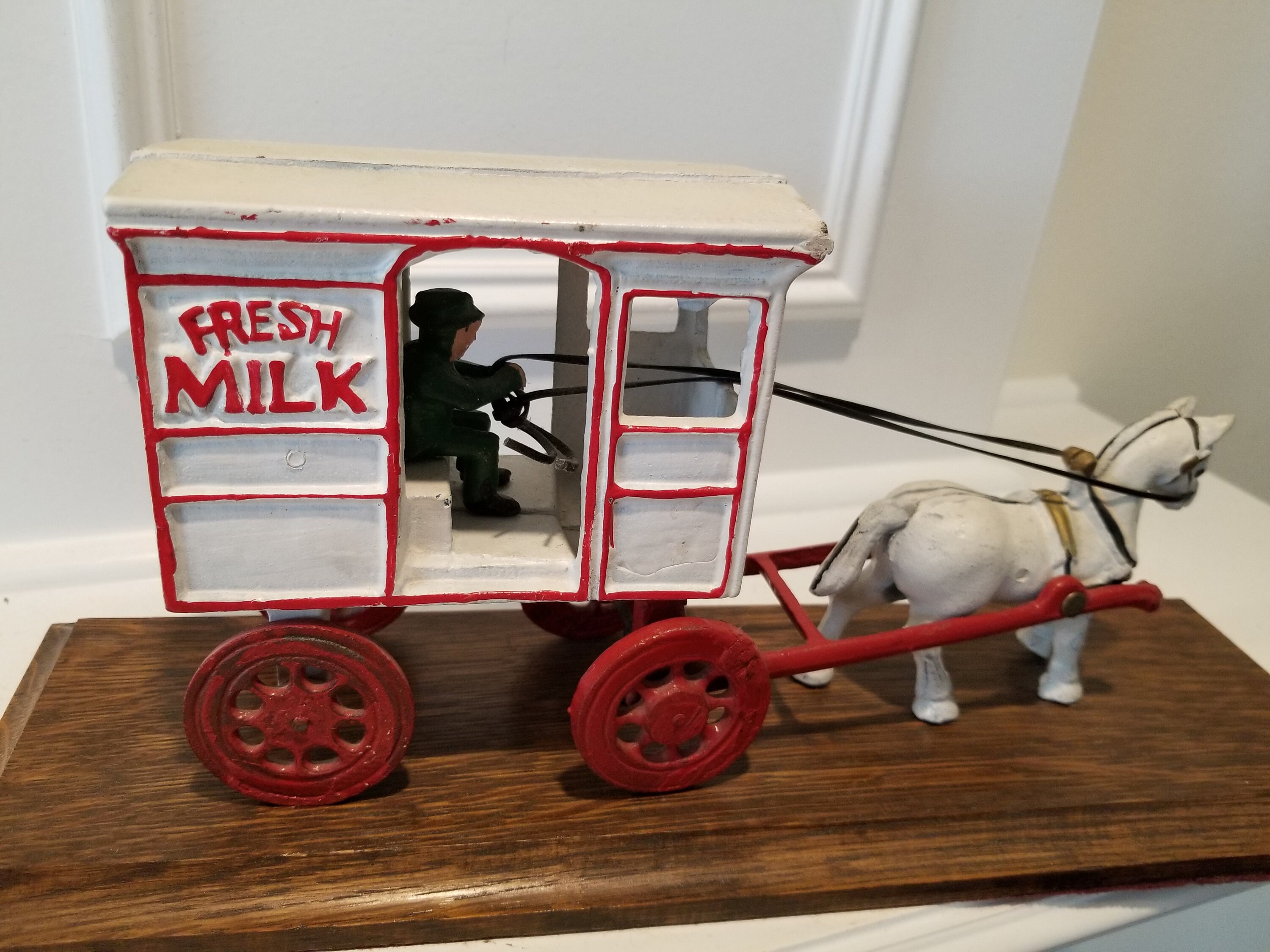 Cast Iron Horse Drawn Fresh Milk Delivery Cart Wagon Old Etsy.de
