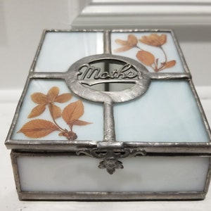 Stained Glass Jewelry Box - Gift For Mother - Handcrafted