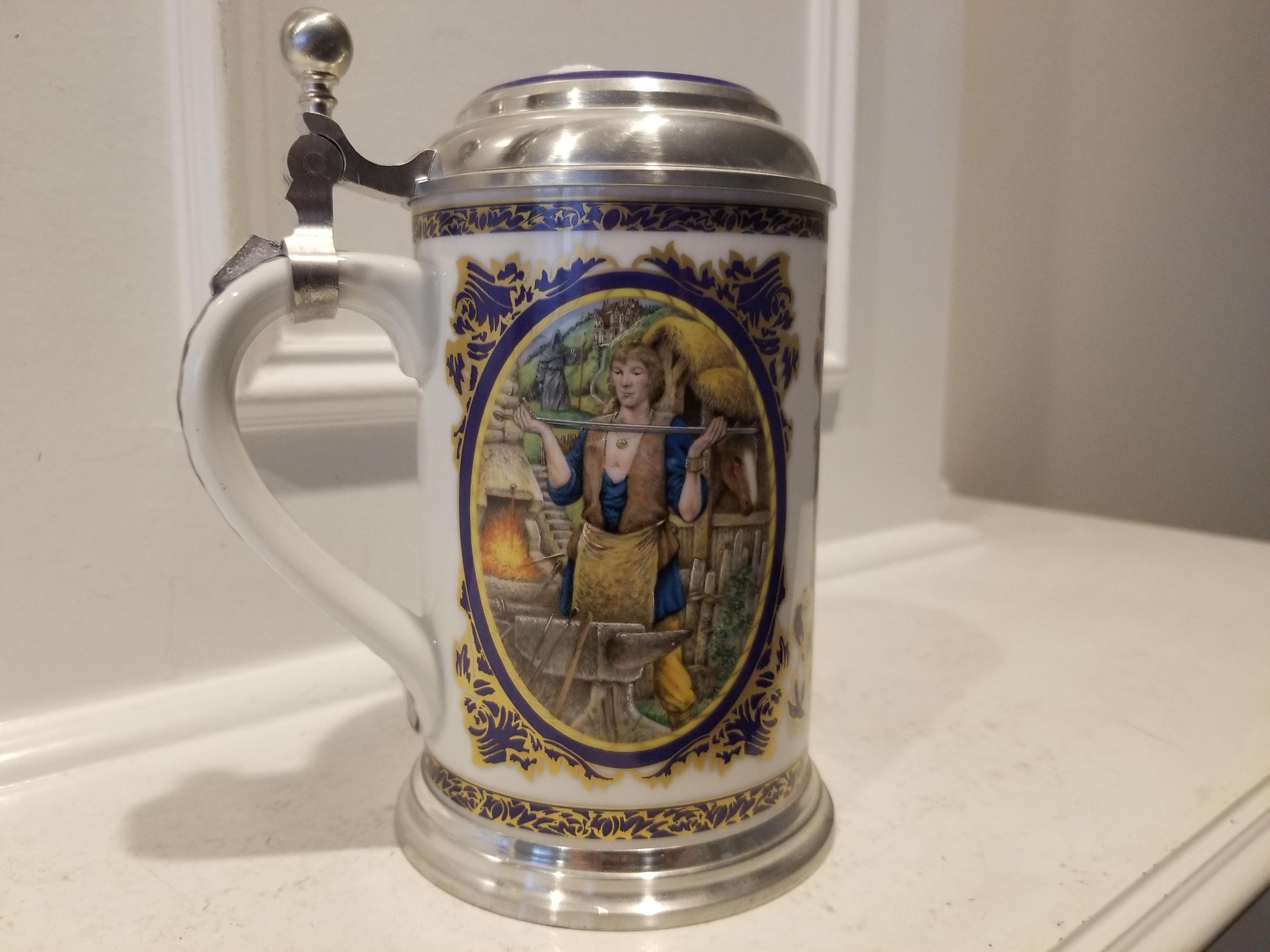 Villeroy & Boch ドイツ製 ヴィンテージ スーピエール Villeroy and Boch - Beer Stein Porcelain Pewter Lid “richard