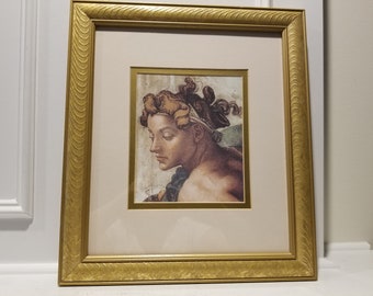 Antique Framed Art Reproduction - Fine Art for Home or Office - 16 1/2 Inches