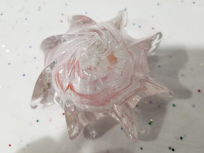 Art Glass Paperweight With Unique Inserts Art in Glass Collectible Paperweight